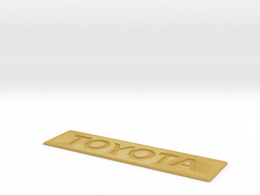 Toyota Floor Mat Badge for WeatherTech  in Tan Fine Detail Plastic