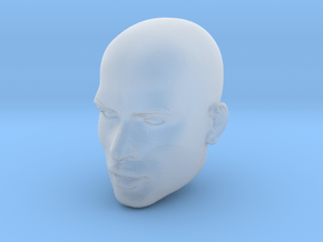 Male head in Clear Ultra Fine Detail Plastic