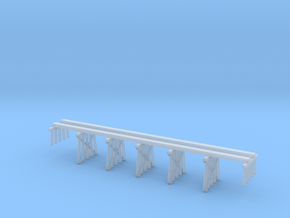 Timber Trestle N Scale: SP Common Standard Design  in Clear Ultra Fine Detail Plastic