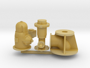 1/64 Scale Gear Head Irrigation Pump Kit in Tan Fine Detail Plastic