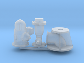 1/64 Scale Gear Head Irrigation Pump Kit in Clear Ultra Fine Detail Plastic