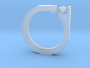 Digi Ring in Clear Ultra Fine Detail Plastic