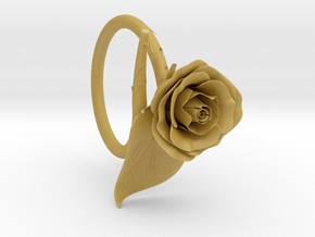 Rose Ring in Tan Fine Detail Plastic