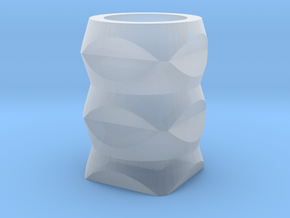 Geometric Vase in Clear Ultra Fine Detail Plastic