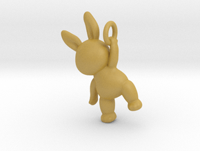 Rabbit Pendant ( 32mm ) in Tan Fine Detail Plastic