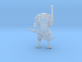 My'tril Soldier w Axe and Slug gun (My'tril - GBF) in Clear Ultra Fine Detail Plastic