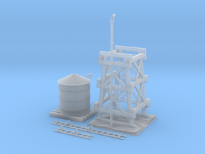 Water Tower Improved in Clear Ultra Fine Detail Plastic