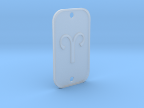 Aries (The Ram) DogTag V1 in Clear Ultra Fine Detail Plastic
