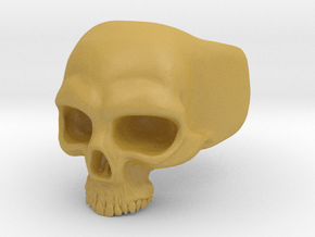 Skull Ring in Tan Fine Detail Plastic