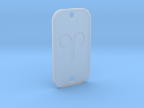  Aries (The Ram) DogTag V4 in Clear Ultra Fine Detail Plastic