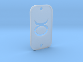 Taurus (The Bull) DogTag V2 in Clear Ultra Fine Detail Plastic