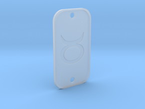 Taurus (The Bull) DogTag V4 in Clear Ultra Fine Detail Plastic