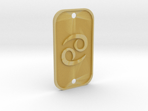 Cancer (The Crab) DogTag V1 in Tan Fine Detail Plastic