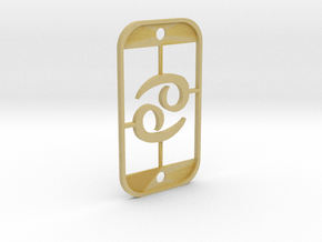 Cancer (The Crab) DogTag V3 in Tan Fine Detail Plastic