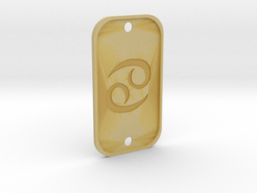 Cancer (The Crab) DogTag V4 in Tan Fine Detail Plastic