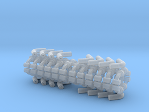 Squad 51 rail support 4 pack in Clear Ultra Fine Detail Plastic