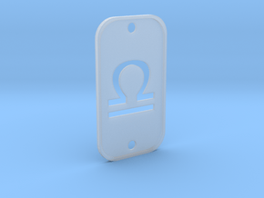 Libra (The Scales) DogTag V2 in Clear Ultra Fine Detail Plastic
