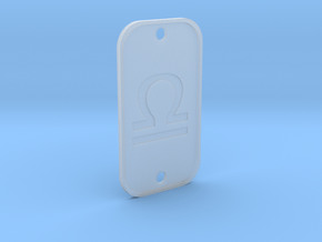 Libra (The Scales) DogTag V4 in Clear Ultra Fine Detail Plastic