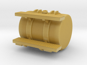 Round Fuel Tank w/ Steps in Tan Fine Detail Plastic