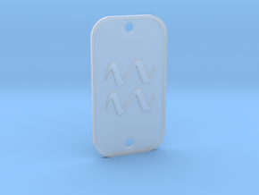 Aquarius (The Water-bearer) DogTag V1 in Clear Ultra Fine Detail Plastic