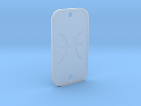 Pisces (The Fish) DogTag V4 in Clear Ultra Fine Detail Plastic