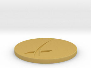 SpaceX Themed Coaster in Tan Fine Detail Plastic