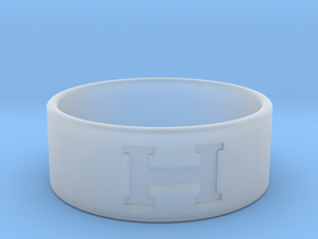 H ring  in Clear Ultra Fine Detail Plastic