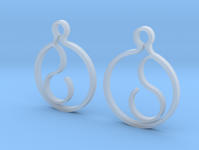 "Ask me anything" Earrings in Clear Ultra Fine Detail Plastic