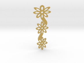 Floral bookmark - variant I in Tan Fine Detail Plastic