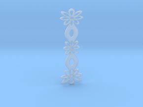 Floral bookmark - variant III in Clear Ultra Fine Detail Plastic