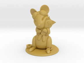 Mouse with Stuffed Cat - Mechanic version in Tan Fine Detail Plastic