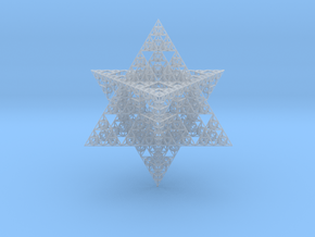 Sierpinski Merkaba II 16 cm  in Clear Ultra Fine Detail Plastic