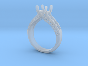 JEWELRY ENGAGEMENT RING STL FILE FOR DOWNLOAD AND  in Clear Ultra Fine Detail Plastic