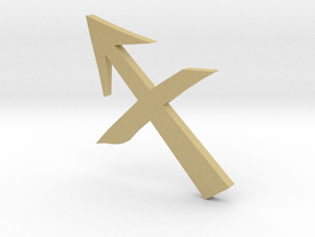 Sagittarius (The Archer) Symbol in Tan Fine Detail Plastic