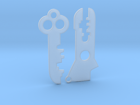 Futurama Planet Express Keys - Blades (2 of 2) in Clear Ultra Fine Detail Plastic