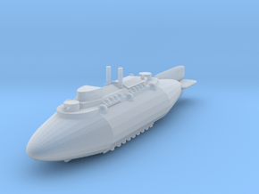 Airship Battlecruiser in Clear Ultra Fine Detail Plastic