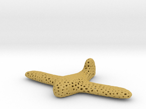 Voronoi Aeroplane Toy in Tan Fine Detail Plastic