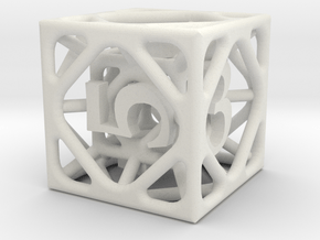 Cage d6 in White Natural Versatile Plastic