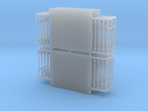 1/87 H0 Verbaukästen/Verbauboxen 4 St. 3,0x2,6m (l in Clear Ultra Fine Detail Plastic