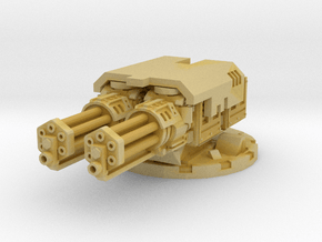 complete cannon mount for assault cannons - 28mm S in Tan Fine Detail Plastic