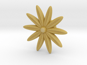 Hole Plug 0001 - flower in Tan Fine Detail Plastic