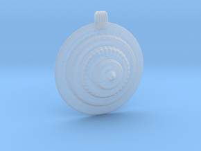 Fractal Round Pendant in Clear Ultra Fine Detail Plastic