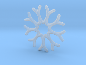 Simple snowflake in Clear Ultra Fine Detail Plastic