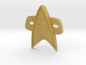 Phaser Eyes Corps Comm Badge in Tan Fine Detail Plastic