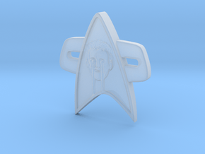 Phaser Eyes Corps Comm Badge in Clear Ultra Fine Detail Plastic