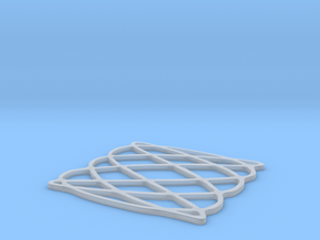 Lissajous coaster 3:5 pi/2 in Clear Ultra Fine Detail Plastic