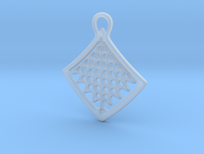 Organic Structure Pendant in Clear Ultra Fine Detail Plastic