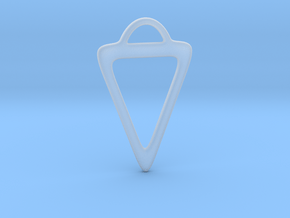 Triangle Pendant in Clear Ultra Fine Detail Plastic