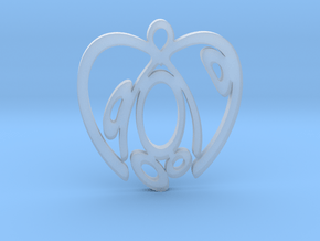 Capacious heart. Pendant in Clear Ultra Fine Detail Plastic