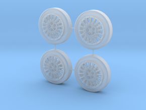 Police Dodge Charger wheels 1/27 in Clear Ultra Fine Detail Plastic